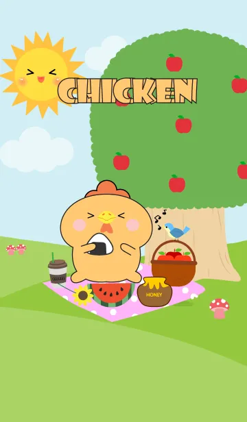 [LINE着せ替え] Happy Chicken Picnic Theme (JP)の画像1