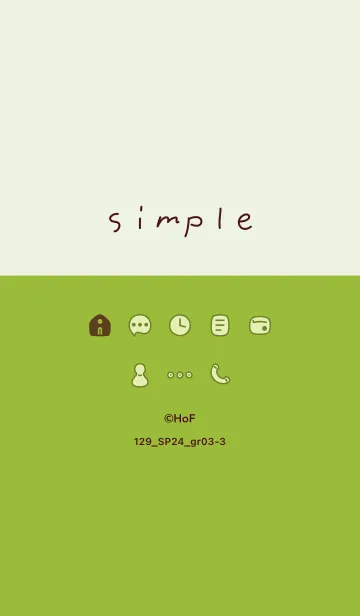 [LINE着せ替え] 129.24_グリーン3-3の画像1