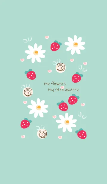 [LINE着せ替え] Flowers & Strawberry 5の画像1