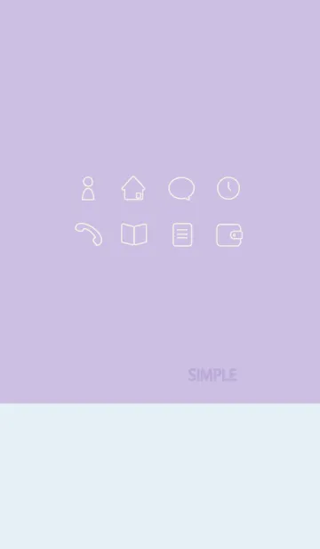 [LINE着せ替え] 大人シンプル/パープルミントブルーの画像1