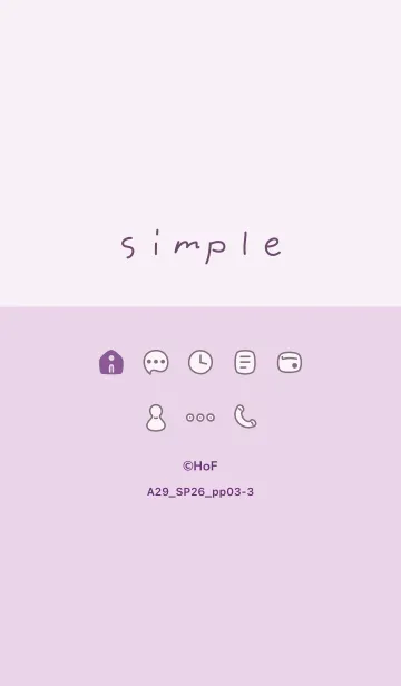 [LINE着せ替え] A29.26_パープル3-3の画像1