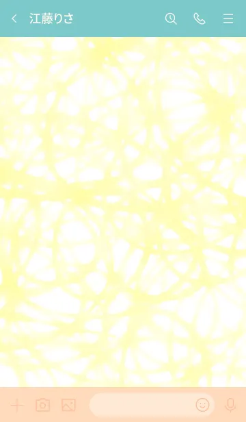 [LINE着せ替え] シンプル線くるくる黄色7の画像3