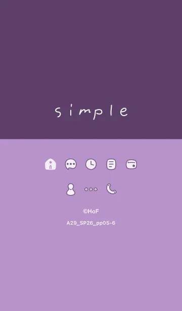 [LINE着せ替え] A29.26_パープル5-6の画像1