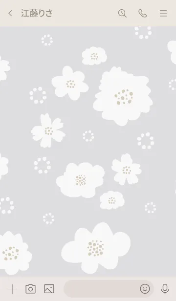 [LINE着せ替え] 白花と白丸20の画像3