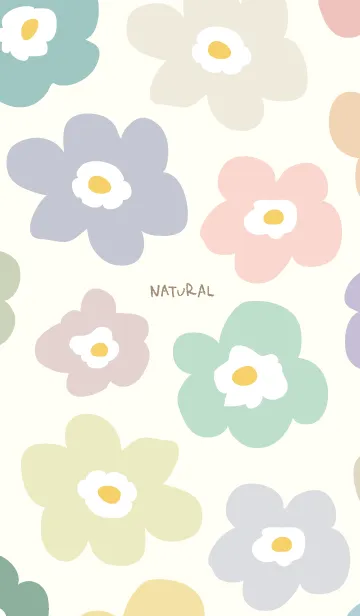 [LINE着せ替え] 北欧風 花 イエロー4の画像1