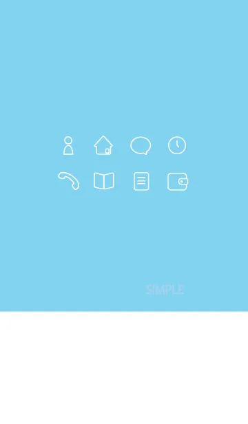 [LINE着せ替え] 大人シンプル/ブルーホワイトの画像1