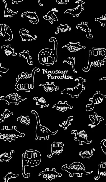 [LINE着せ替え] 恐竜の楽園 03 黒 (JP)の画像1