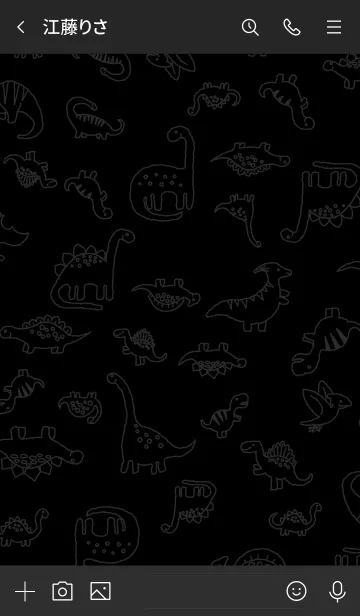 [LINE着せ替え] 恐竜の楽園 03 黒 (JP)の画像3