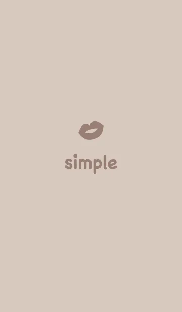 シンプル唇2＊くすみブラウンのLINE着せ替え
