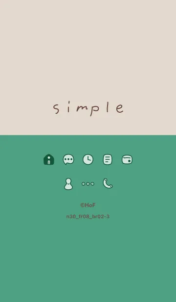 [LINE着せ替え] n30_08_グリーン ブラウン2-3の画像1