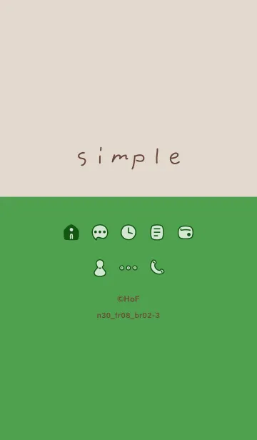 n30_08_グリーン2 ブラウン2-3のLINE着せ替え