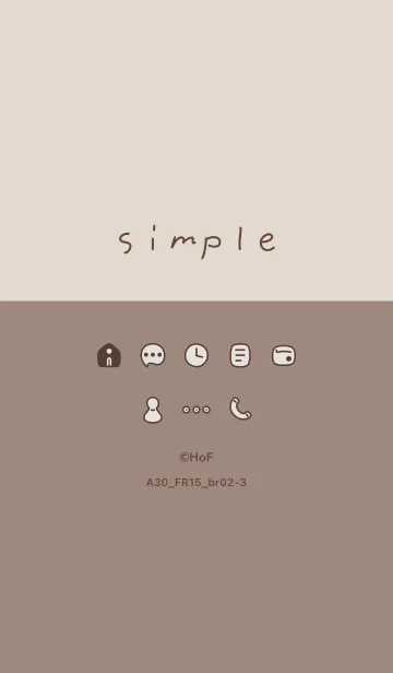 [LINE着せ替え] A30_15_ベージュ3 ブラウン2-3の画像1