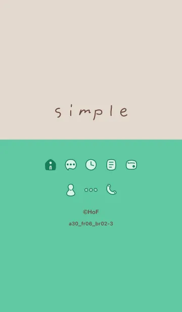 [LINE着せ替え] a30_06_グリーン ブラウン2-3の画像1