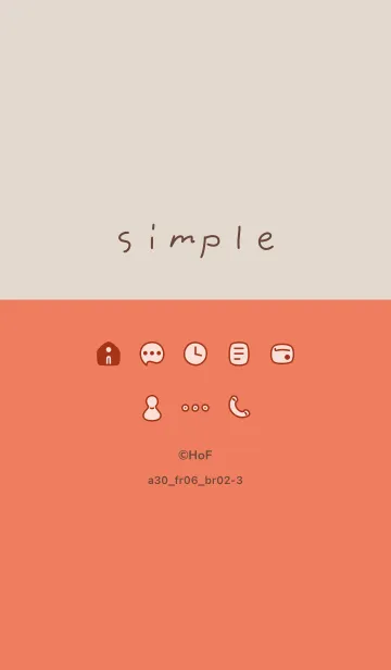 [LINE着せ替え] a30_06_レッド ブラウン2-3の画像1