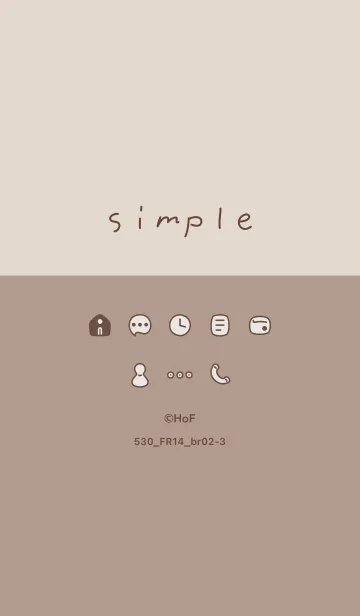 [LINE着せ替え] 530_14_ベージュ3 ブラウン2-3の画像1