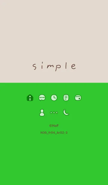 [LINE着せ替え] N30_04_グリーン2 ブラウン2-3の画像1