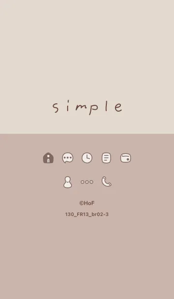 [LINE着せ替え] 130_13_ベージュ2 ブラウン2-3の画像1