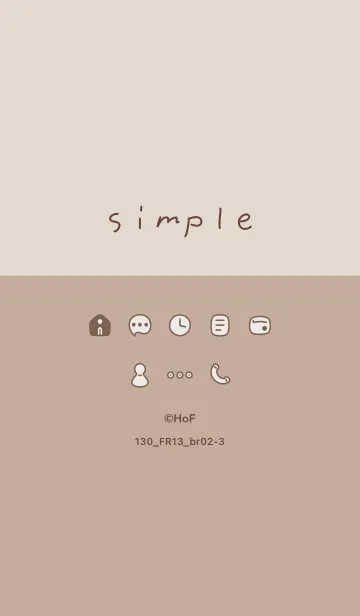 [LINE着せ替え] 130_13_ベージュ3 ブラウン2-3の画像1