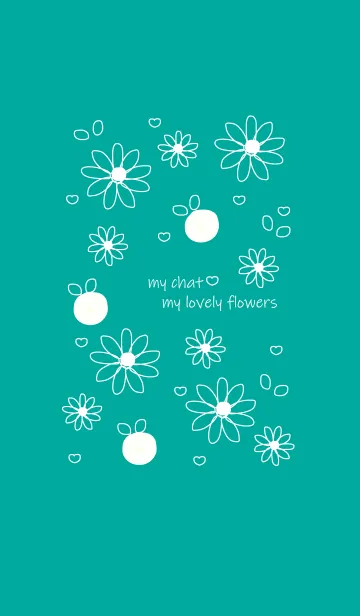[LINE着せ替え] White flowers drawing version 5の画像1