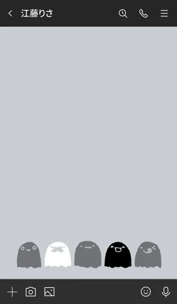 [LINE着せ替え] モノトーンおばけの画像3