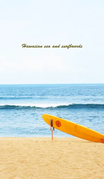 [LINE着せ替え] Hawaiian sea and surfboards 21の画像1
