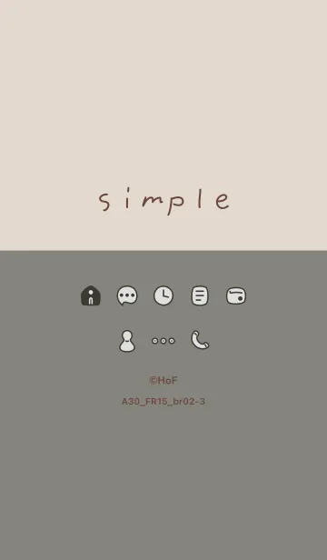 [LINE着せ替え] A30_15_スモーキーアッシュ ブラウン2-3の画像1