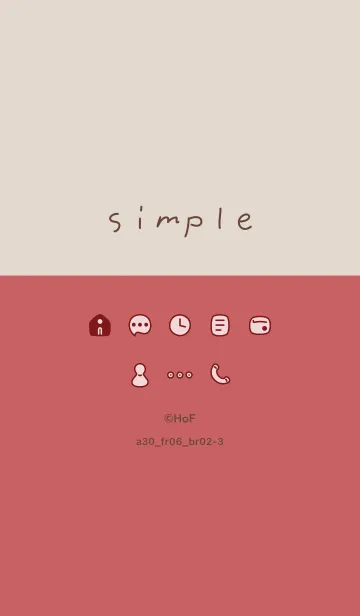 [LINE着せ替え] a30_06_レッド2 ブラウン2-3の画像1