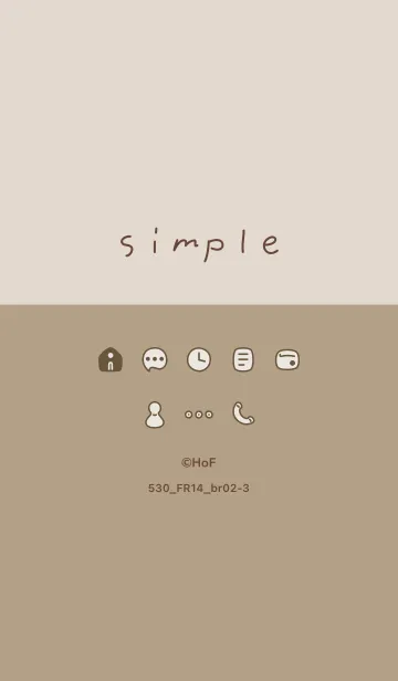 [LINE着せ替え] 530_14_ベージュ4 ブラウン2-3の画像1