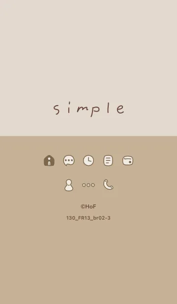 [LINE着せ替え] 130_13_ベージュ4 ブラウン2-3の画像1