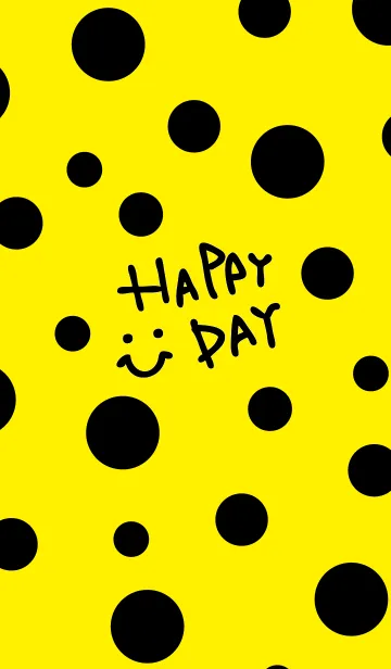 [LINE着せ替え] ドットスマイル黄色5の画像1