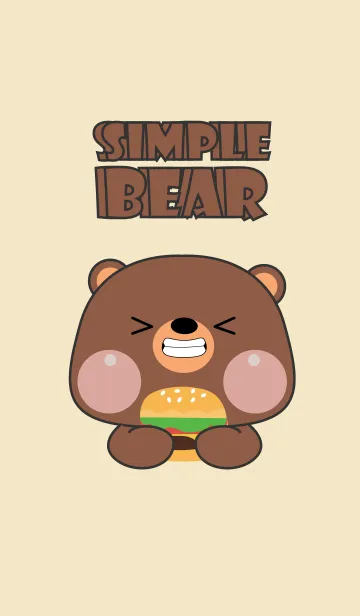 [LINE着せ替え] Simple So Pretty Bear Theme (JP)の画像1