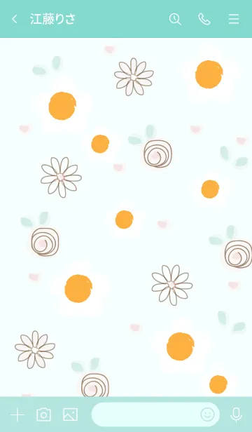 [LINE着せ替え] Small white flowers 6 :)の画像3