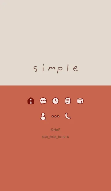 [LINE着せ替え] n30_08_レッド ブラウン2-6の画像1