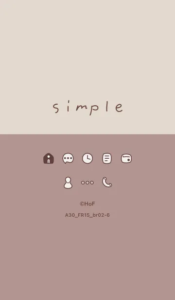 [LINE着せ替え] A30_15_ピンク ブラウン2-6の画像1