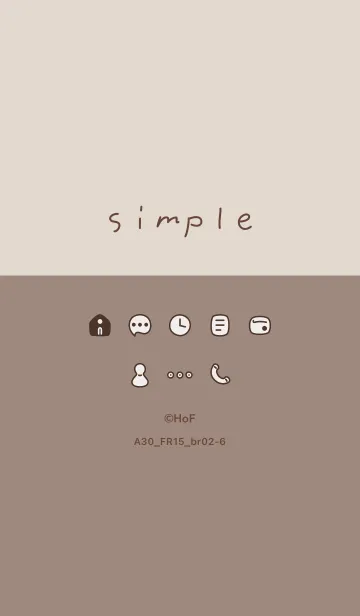 [LINE着せ替え] A30_15_ベージュ3 ブラウン2-6の画像1