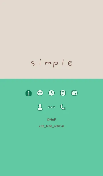 [LINE着せ替え] a30_06_グリーン ブラウン2-6の画像1