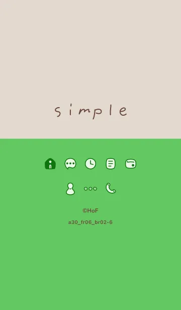 [LINE着せ替え] a30_06_グリーン2 ブラウン2-6の画像1