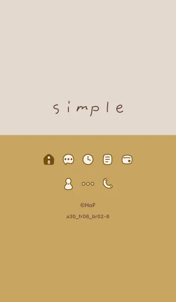 [LINE着せ替え] a30_06_オレンジ ブラウン2-6の画像1