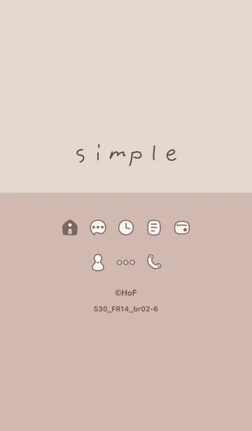 [LINE着せ替え] 530_14_ベージュ ブラウン2-6の画像1