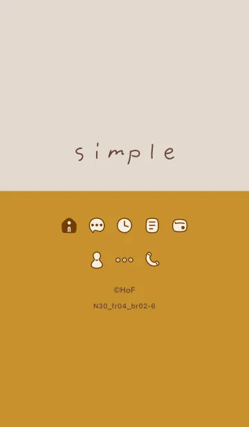 [LINE着せ替え] N30_04_オレンジ ブラウン2-6の画像1