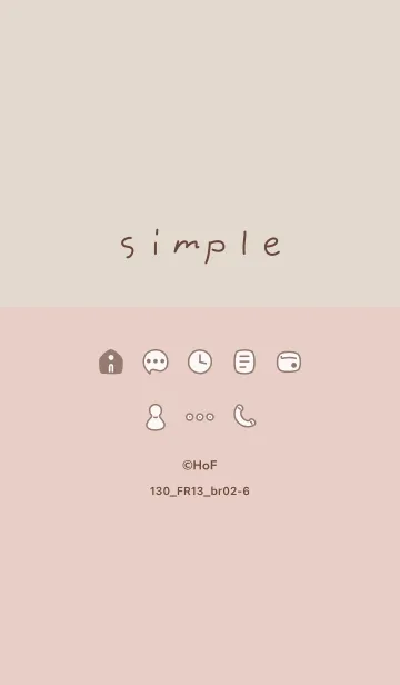 [LINE着せ替え] 130_13_ベージュ ブラウン2-6の画像1