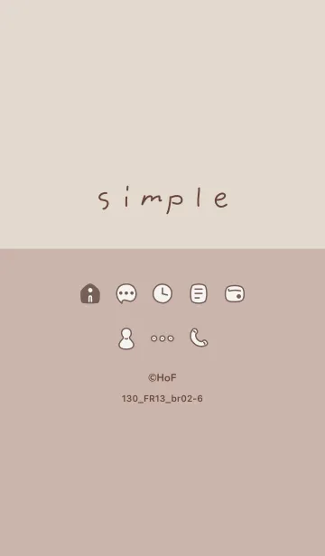 [LINE着せ替え] 130_13_ベージュ2 ブラウン2-6の画像1