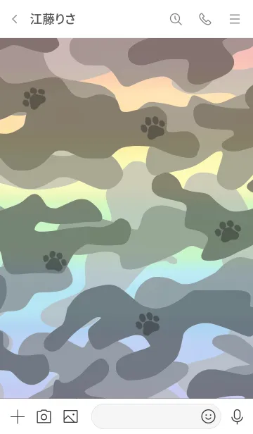 [LINE着せ替え] レインボーカモフラージュ×肉球の画像3