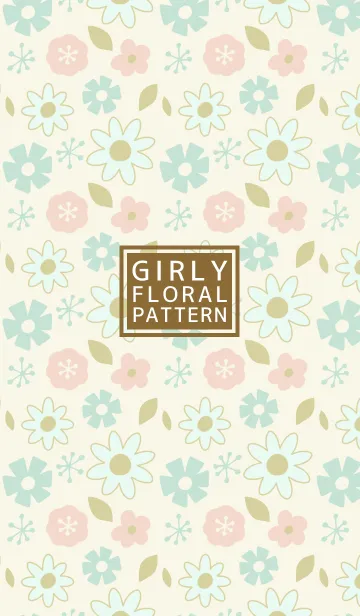 [LINE着せ替え] Girly Floral Pattern 1の画像1