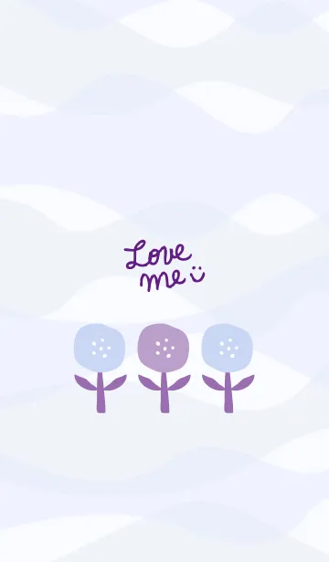 [LINE着せ替え] 3つの紫色の花 4の画像1