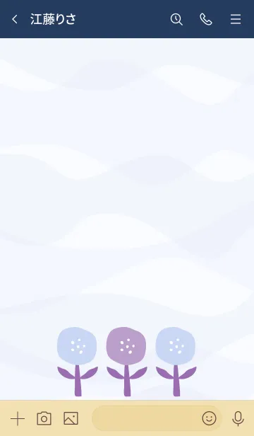 [LINE着せ替え] 3つの紫色の花 4の画像3