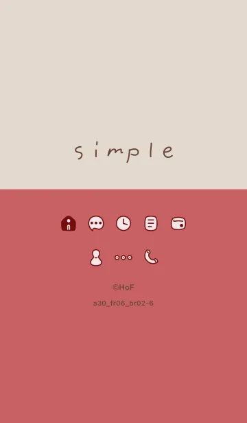 [LINE着せ替え] a30_06_レッド2 ブラウン2-6の画像1