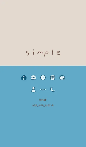 [LINE着せ替え] a30_06_シアン ブラウン2-6の画像1