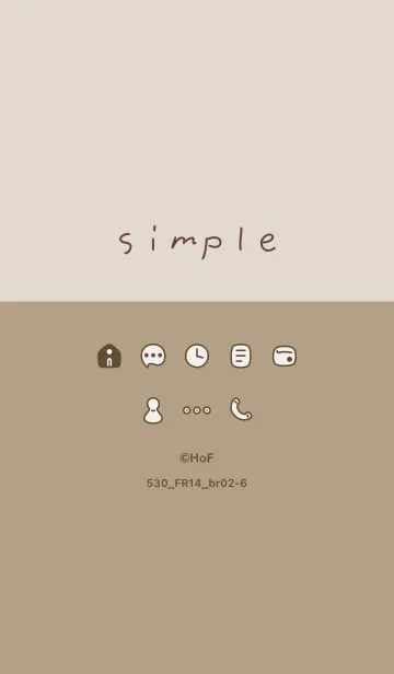 [LINE着せ替え] 530_14_ベージュ4 ブラウン2-6の画像1