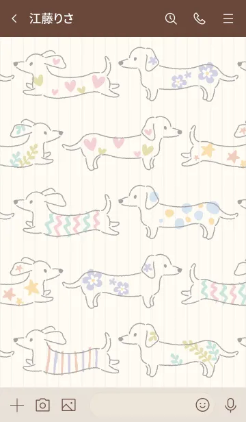 [LINE着せ替え] ダックスフント犬が大好き #3の画像3
